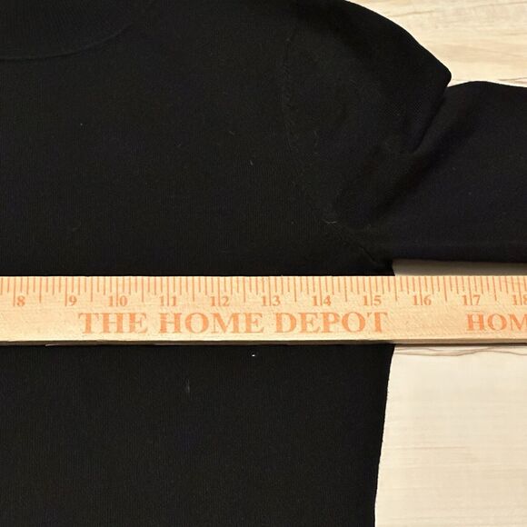 Karen Mullen Women Small Dress Wrist Tie Sleeve Mock Neck Knit Fit Flare - Picture 7 of 9